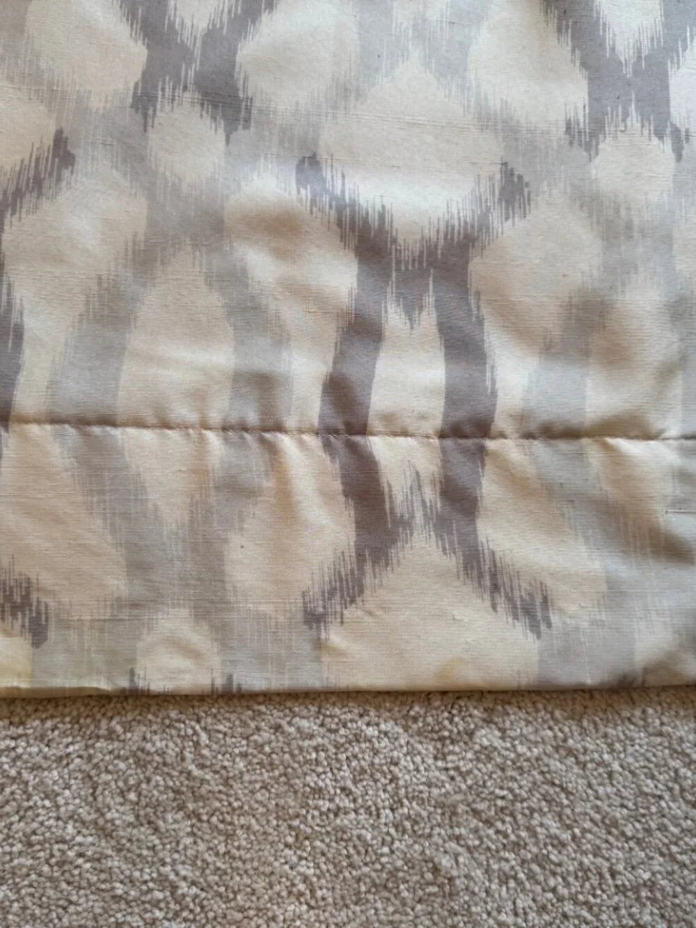 West Elm Ikat Links Silk Collection Curtain (2 Panels), Platinum - A